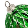 NAYSAYE Party Decoration and Accessories Glass Christmas Ball Ornaments Set of 8 for Christmas Tree Decorations, Green, 4.2"*5.1"*0.5" - 3 of 4