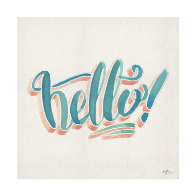 24" x 24" Janelle Penner 'Hello' Unframed Wall Canvas - Trademark Fine Art