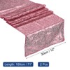 Unique Bargains Party Wedding Polyester Flexible Cutting Delicate Edges Sequin Table Runner 2 Pcs - 2 of 3