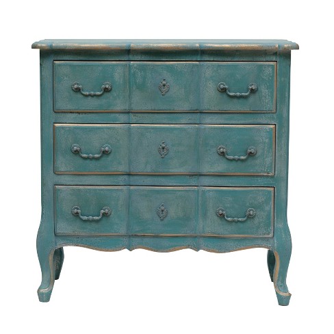 Storied Home 31" Tall Decorative Dresser Cabinet Blue - image 1 of 4