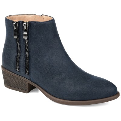 Journee Collection Womens Jayda Inside Zip Stacked Heel Booties