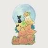 Junior's Design By Humans Cat Pumpkin Pile By AwkwardDragon T-Shirt - 2 of 3