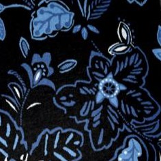 black textured floral
