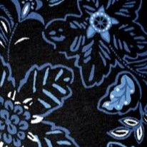 black textured floral