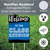 Big Dot of Happiness Reunited Blue - Party Decorations - Royal Blue School Class Reunion Party Welcome Yard Sign - 3 of 4