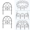 Decorative Garden Fence, Arched No Dig Fence Garden Edging Border, Rustproof Metal Animal Barrier with Ground Stake for Dog, Rabbit, Patio Decor - 4 of 4