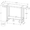 Monarch Specialties Accent Table Console Entryway Narrow Sofa Living Room Bedroom Brown Laminate Black Metal Contemporary Modern - 2 of 4