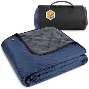SUN CUBE Waterproof Outdoor Blanket, Fleece Windproof Foldable Stadium Camping Picnic Car Travel Beach - 1 of 4