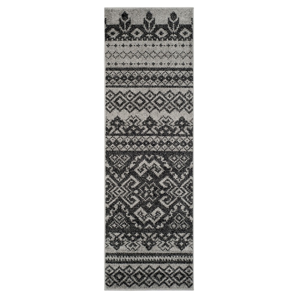 Adron Accent Rug - Silver/Black (2'6inx6') - Safavieh