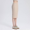Women's Ruched Knit Midi Skirt - A New Day™ Beige - 4 of 4