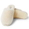 Fireside By Dearfoams Women's Shelly Beach Genuine Shearling Fuzzy Scuff Slipper - 2 of 4