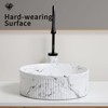 Hrinhom 14.6"W Round Ceramic Vessel Sink with Faucet - 2 of 4