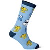 Crazy Dog T-Shirts Men's Number One Dad Socks Funny #1 Trophy Father Blue Ribbon Award Footwear - 3 of 4