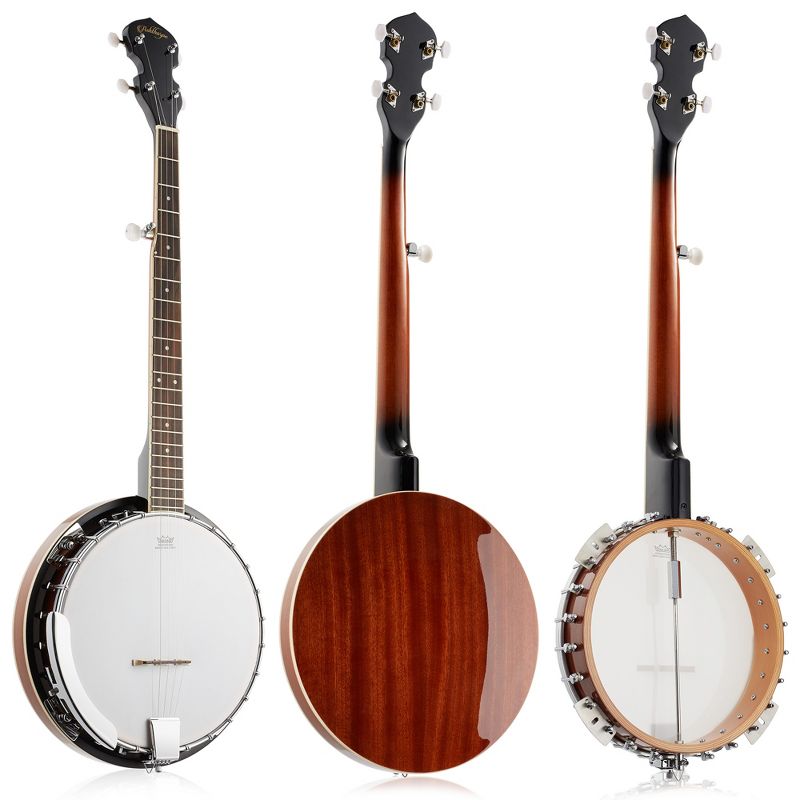 Ashthorpe 5-String Banjo with 24-Brackets, Closed Back Mahogany Resonator and Geared 5th Tuner, 2 of 8