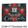 Unique Bargains Christmas Place Mats Linen Red Green 13"x17.7" 2 Pcs - 3 of 4