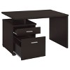 Sapphtopaz 47" Modern Office Desk with 2 Drawers Reversible Computer Desk with File Cabinet Executive Work Desk for Home Office, Bedroom - 3 of 4