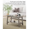 Coffee Table, Small Living Room Tables, 2-Tier Rustic Coffee Table for Living Room, Modern Farmhouse Rectangular Wood Table for Home - 3 of 4