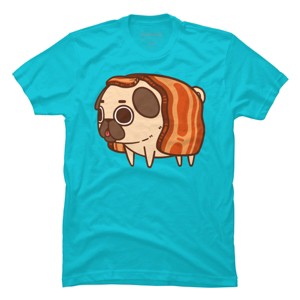 Men's Design By Humans Puglie Bacon Strip By Puglie T-Shirt - 1 of 3