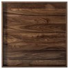 KINWELL Square Black Walnut Wood Serving Tray Ottoman Tray with Handles - 3 of 4