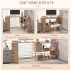 INFURNIC Desks L Shaped Corner Desk with 360 Degree Rotating Design Storage Shelves and Spacious Top, Brown, 47.25"*43.25"*29.25" - 2 of 4