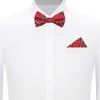 Jacob Alexander Men's Red Christmas Plaid Pre-Tied Adjustable Banded Bow Tie - 3 of 4