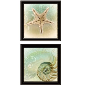 The Sea I & Sea II 2-Piece Vignette by Sophie 6, Ready to Hang Framed Print, Black Frame - 1 of 2