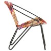 vidaXL Circle Chair Multicolors Chindi Fabric - 3 of 4