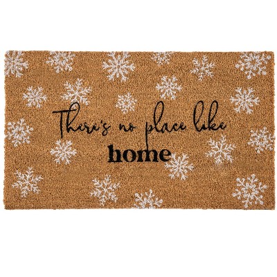 Shiraleah "There's No Place Like Home" Holiday Doormat, Natural