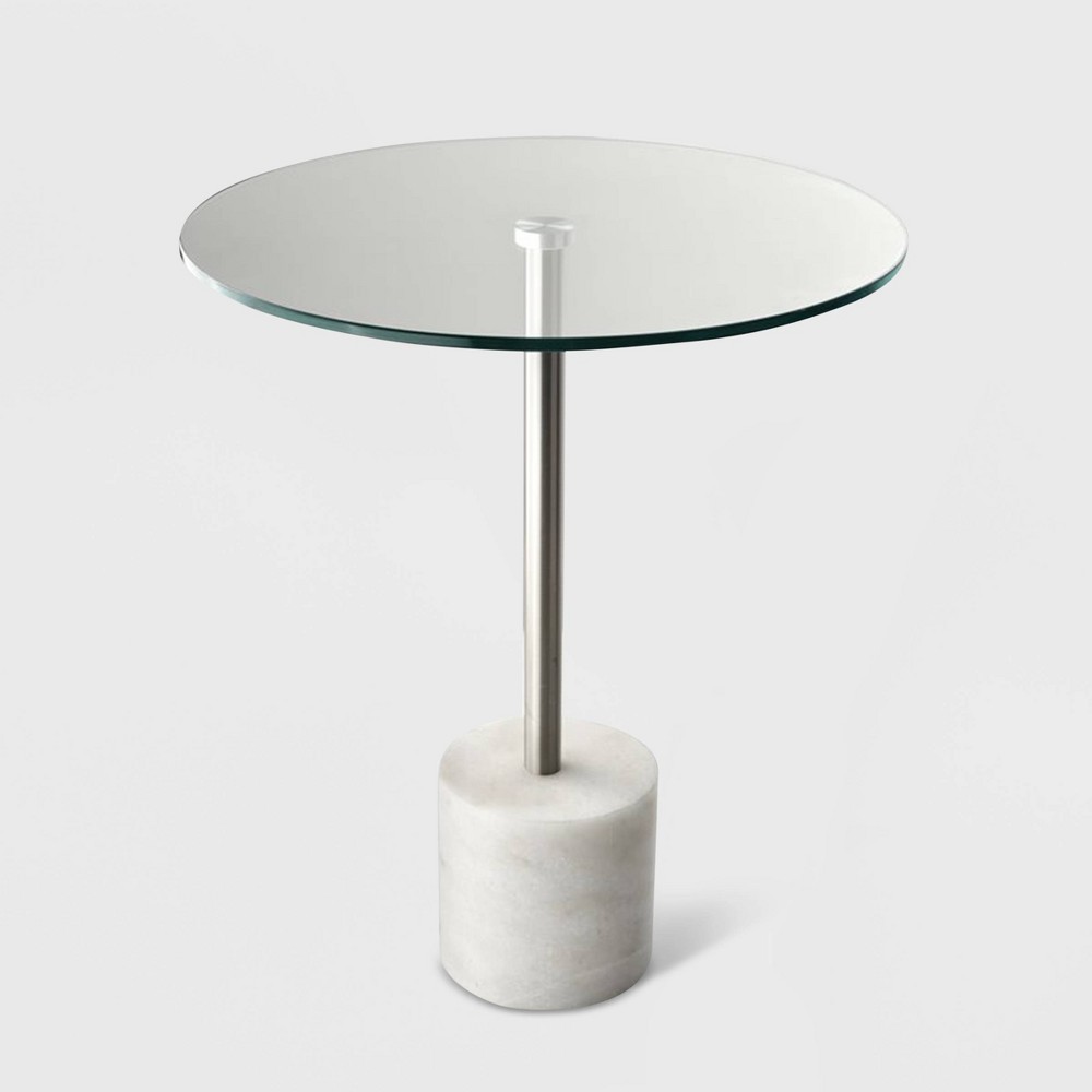 Photos - Coffee Table Adesso Blythe End Table White  