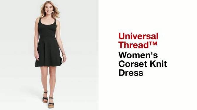 Women's Corset Knit Dress - Universal Thread™, 5 of 9, play video