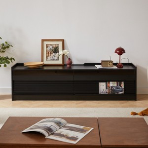 TV Stand With Storage,Modern TV Stand With Built-In Charging Ports And Ambient LED Lighting And Drawers,TV Stand For 70 Inch TV-Cuddlewood - 1 of 4