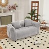 AENKYO Double Bean Bag Sofa Chair with Armrests, High Resilience Foam Chenille Chair for Two People Bedroom,Gaming,Reading - 4 of 4