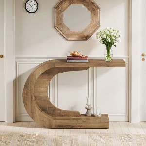 MAYEERTY 43" Console Table, C-Shaped Modern Accent Table Hallway Table - 1 of 4