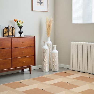 Floor metal vase modern style decoration home white metal vase 3-piece set gorgeous home decoration