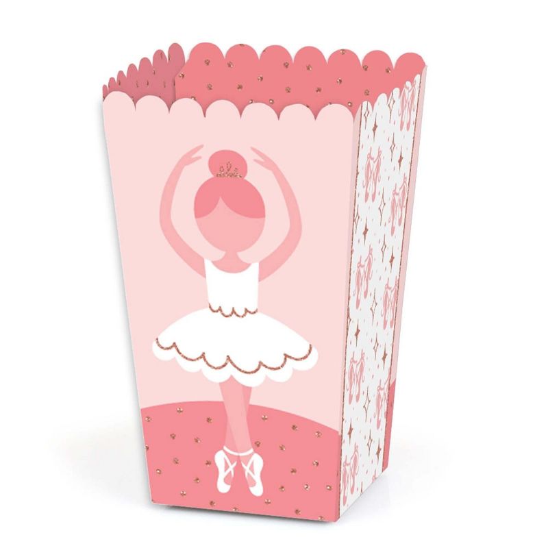 Big Dot of Happiness Tutu Cute Ballerina - Ballet Birthday Party or Baby Shower Favor Popcorn Treat Boxes - Set of 12, 1 of 6