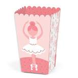 Big Dot of Happiness Tutu Cute Ballerina - Ballet Birthday Party or Baby Shower Favor Popcorn Treat Boxes - Set of 12