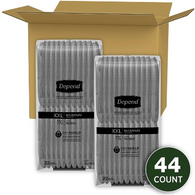 Depend Maximum Absorbency Male Underwear Epack - Gray - XXL - 44ct