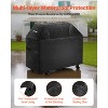 VEVOR Grill Cover, 58 inch BBQ Covers for Outdoor Grills, Fade Resistant, Weather Resistant Heavy Duty 600D Polyester,with Hook-and-Loop Straps, Black - 4 of 4