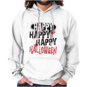 Happy Halloween Horror Paint Splatter Hoodie Sweatshirt Women Men Brisco Brands - 1 of 4