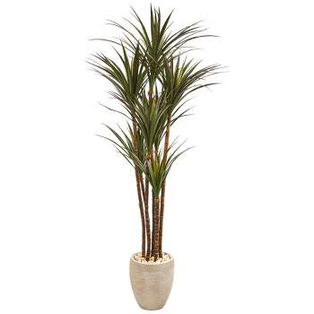 Nearly Natural 68-in Giant Yucca Artificial Tree in Planter (Indoor/Outdoor)