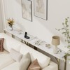 9.1" Narrow Console Table with Outlets, Behind Couch Table for Living Room, Industrial Sofa Table - 4 of 4