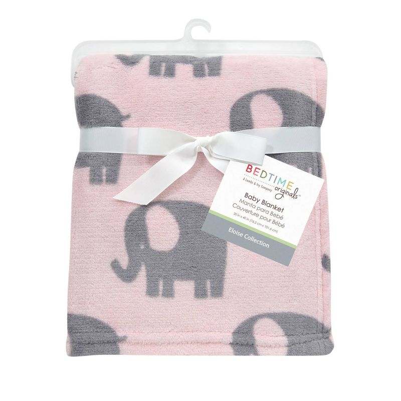Bedtime Originals Soft Plush Baby Blanket - Eloise Elephant, 1 of 5