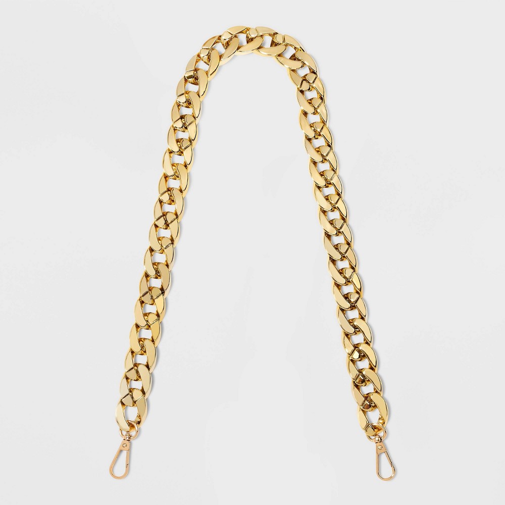 Photos - Travel Accessory Chain Link Shoulder Handbag Strap - A New Day™ Gold