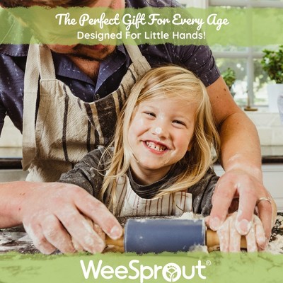 Matte Green and Wood Kids Cooking and Baking Set