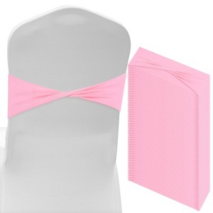 Unique Bargains Polyester Strong Stretchability Wedding Party Chair Sashes 100 Pcs - 1 of 4