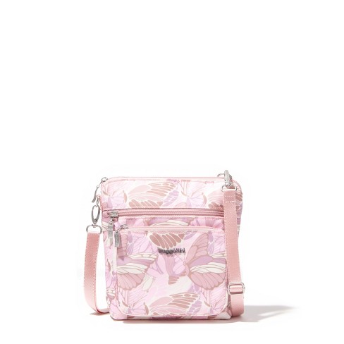 Baggallini Modern Pocket Crossbody Bag - Pink Butterfly Print : Target