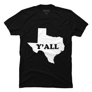 Men's Design By Humans Texas Y'all By spookydooky T-Shirt - 1 of 4