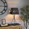 Northlight Snowflakes and Stars Iron Table Lamp with Shade - 27.75" - Black and Copper - 2 of 4