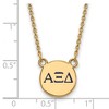 Black Bow Jewelry 14k Yellow Gold Plated Sterling Silver Alpha Xi Delta Greek Life Necklace 18 Inch - 2 of 4