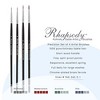 Creative Mark Rhapsody Kolinsky Sable Brushes for Professional Watercolorists- Round Precision Set of 4 Excellent Spring, Full Belly, Split-Proof - 2 of 4